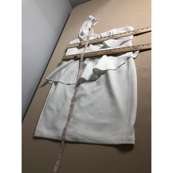 Fashion To Figure Women Dress O Ivory Whimsigoth One Shoulder Ruffle Mob Wife - Picture 5 of 8